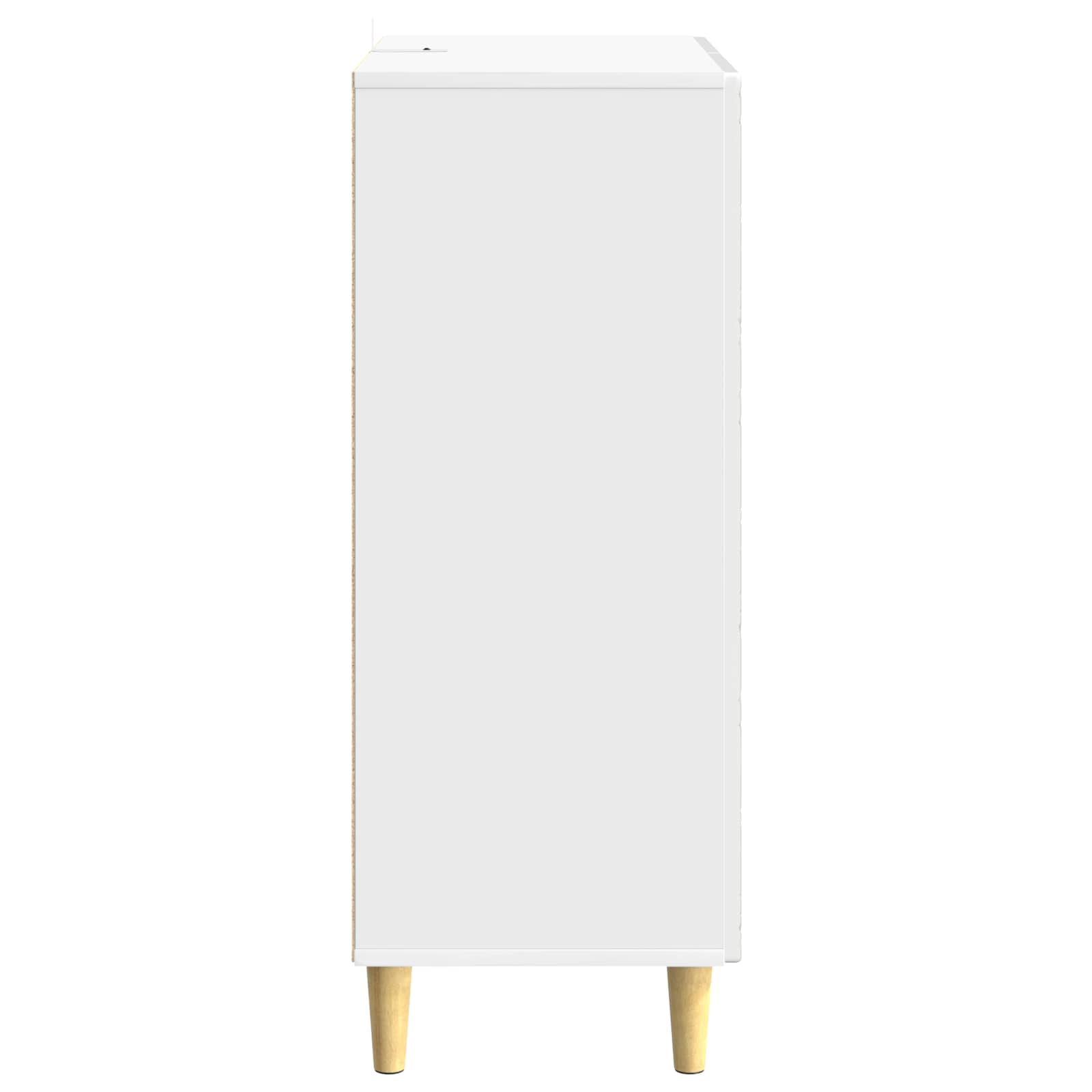 Postol Bijela visokog sjaja 66 x 34,5 x 90 cm Konstruirano drvo