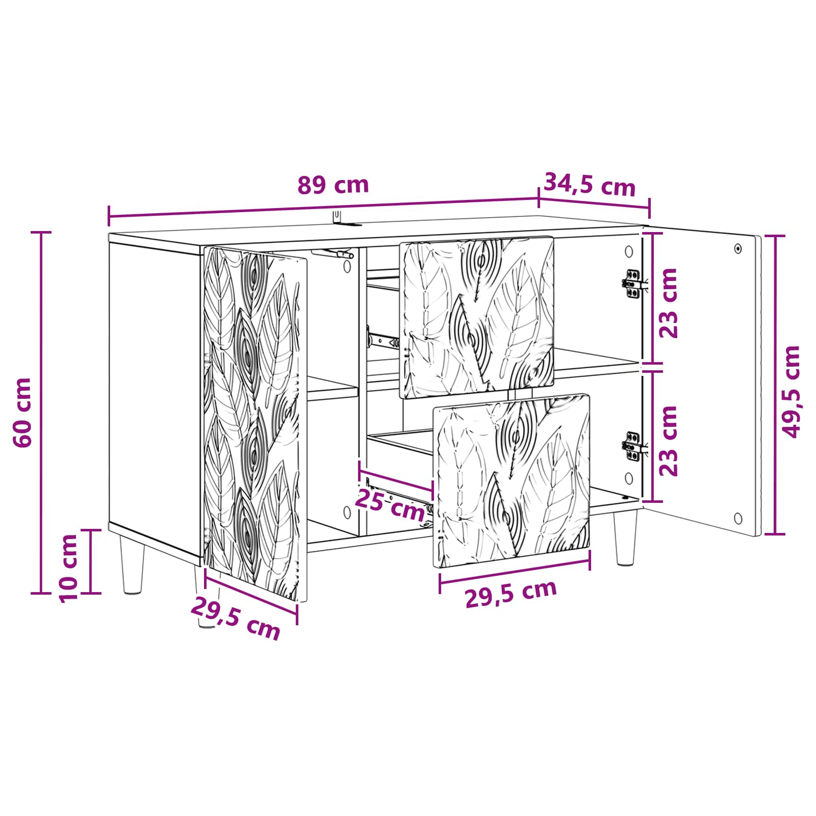 Kreveta Crna 89 x 34,5 x 60 cm Konstruirano drvo