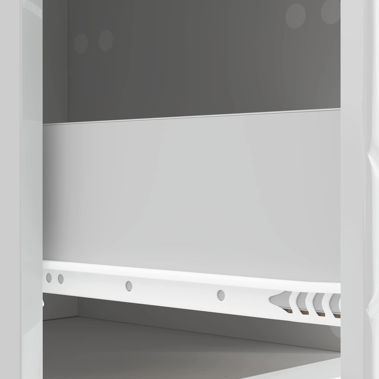 Kreveta Bijela visokog sjaja 66 x 34,5 x 95 cm