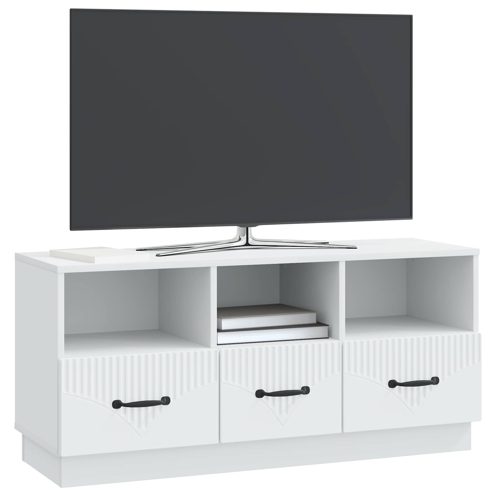 TV ormar s ladicama Bijela 102 x 34,5 x 47 cm Konstruirano drvo