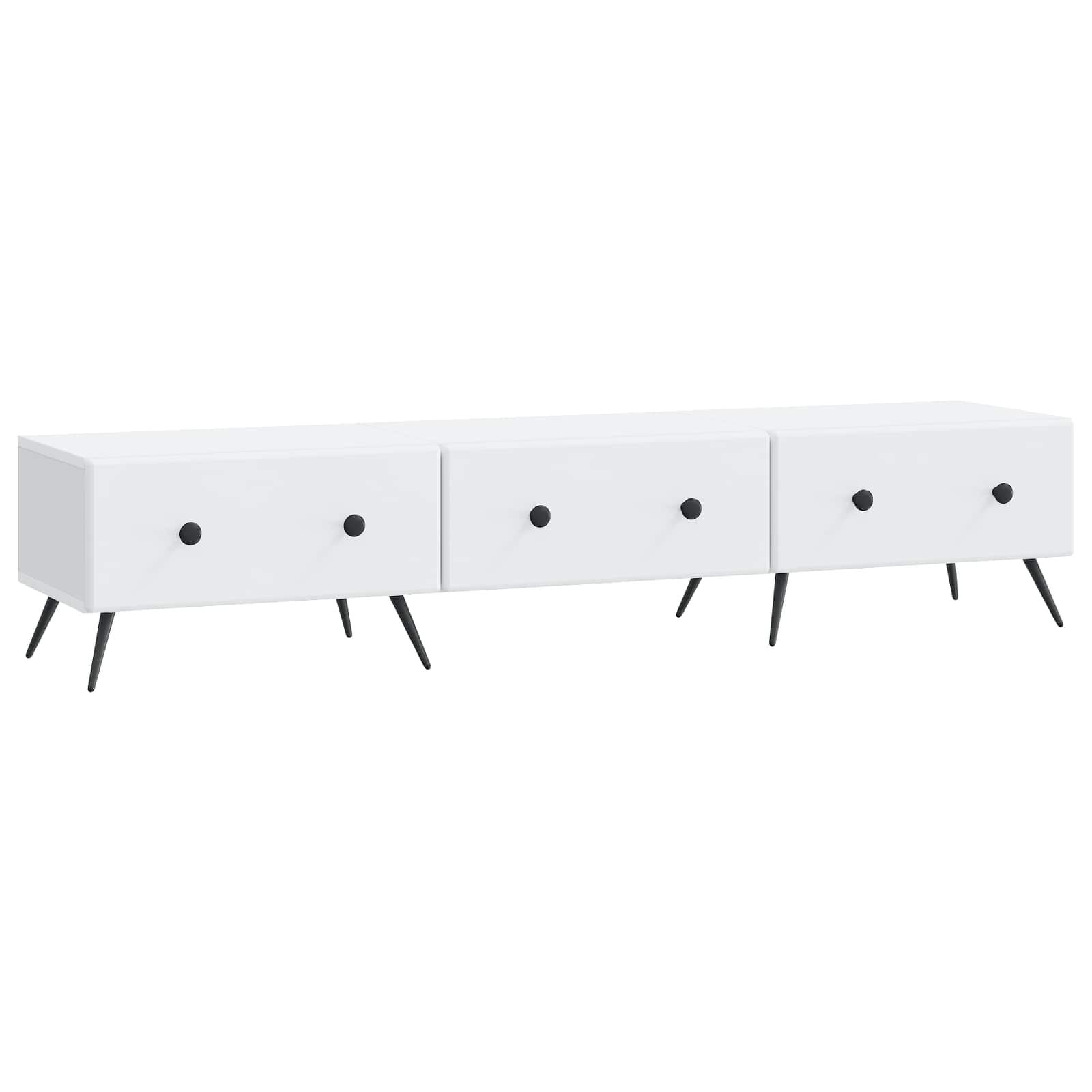 TV ormar s ladicama Bijela 147 x 34,5 x 30 cm Konstruirano drvo