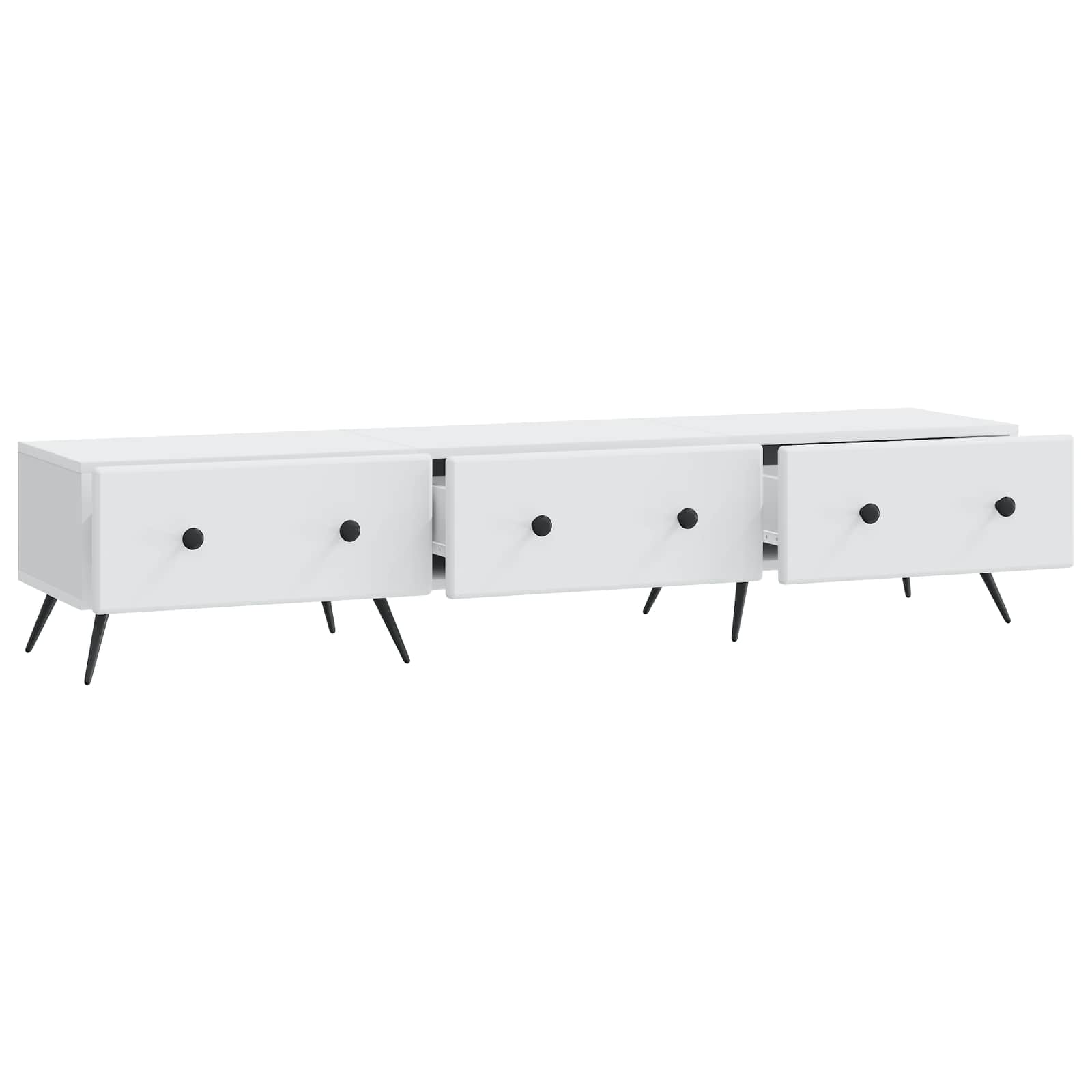 TV ormar s ladicama Bijela 147 x 34,5 x 30 cm Konstruirano drvo