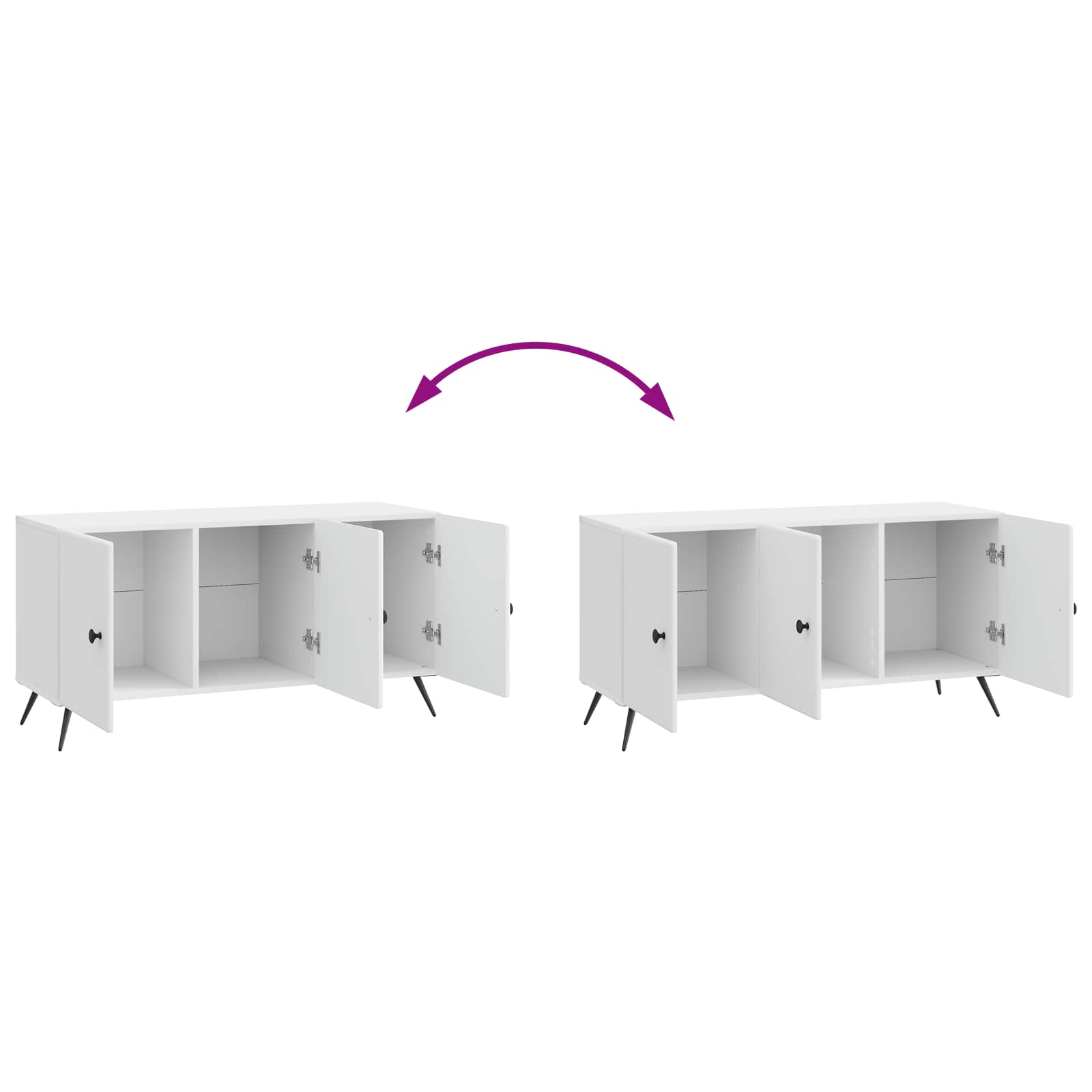 TV ormar Bijela visokog sjaja 99 x 34,5 x 50 cm