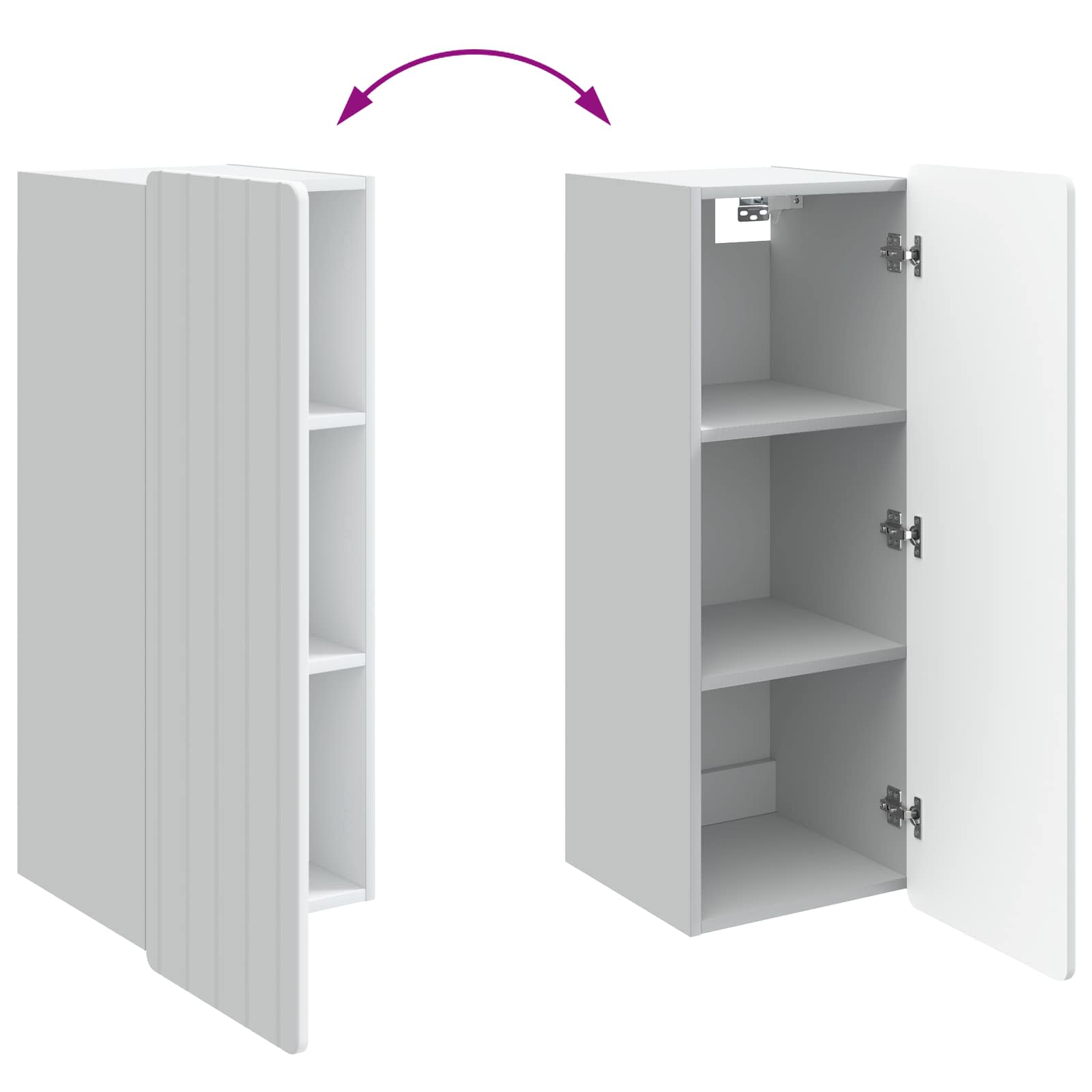 Ormar za montažu na zid Bijela 33 x 34,5 x 94 cm