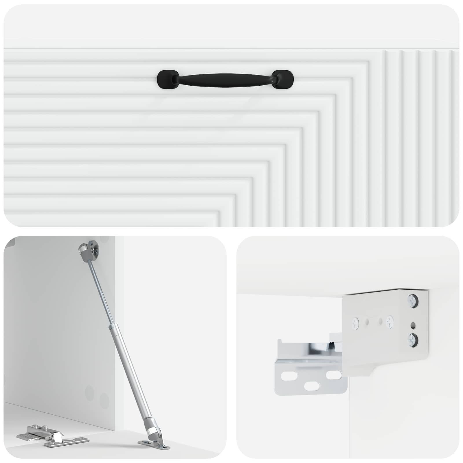 TV ormar za zid Zidne Bijela 98 x 31 x 30 cm Konstruirano drvo