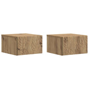 Noćni ormarić za montažu na zid 2 pcs Hrast artisan