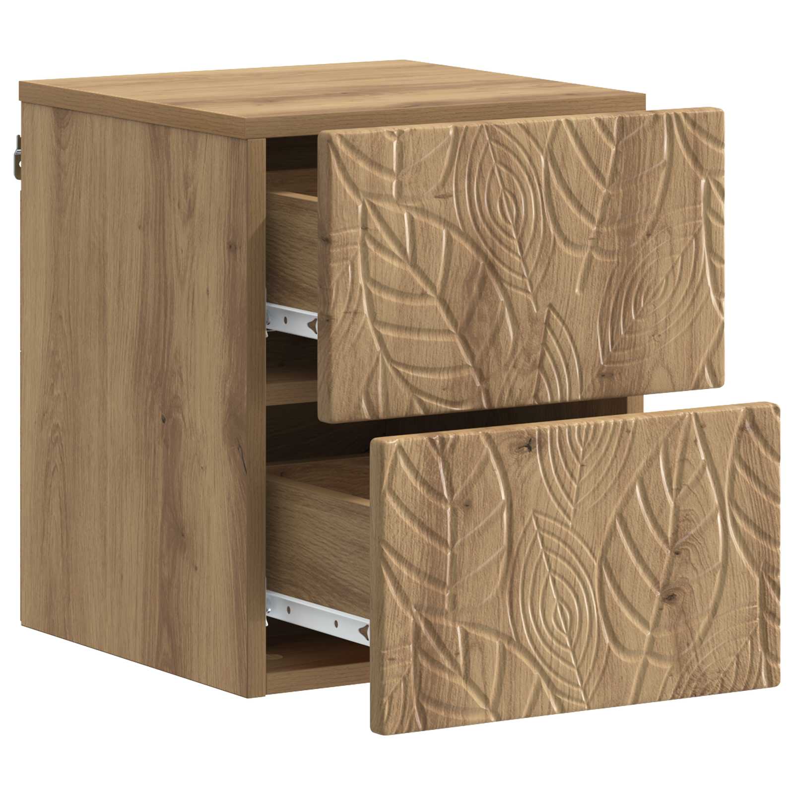 Noćni ormarić za montažu na zid 2 pcs Hrast artisan