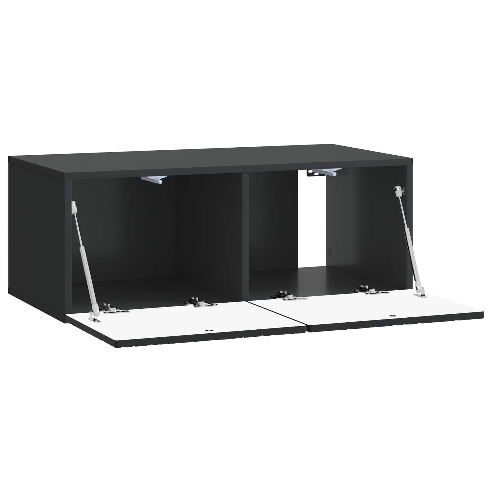 TV ormar za zid 59,5 x 31 cm Crna Konstruirano drvo Zidne