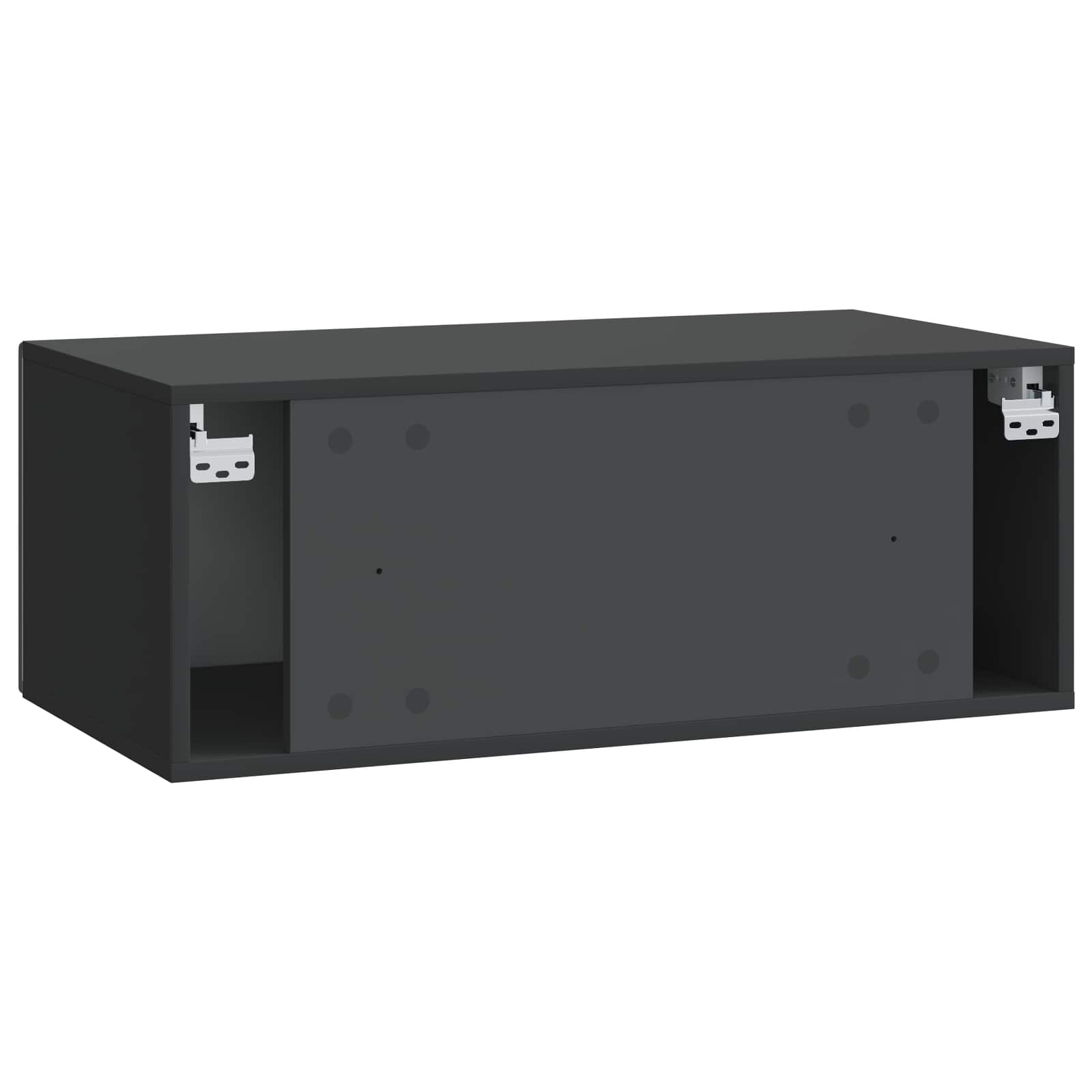 TV ormar za zid 59,5 x 31 cm Crna Konstruirano drvo Zidne