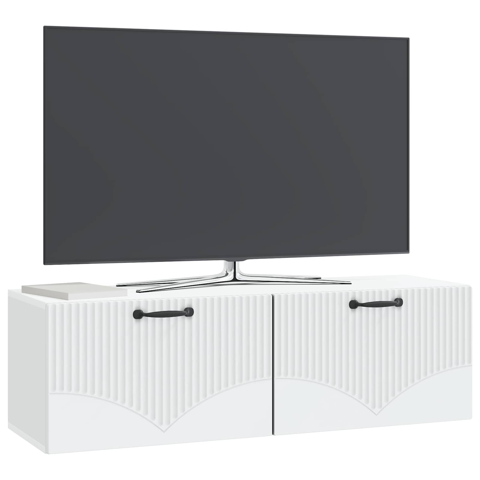 TV ormar za zid Zidne Bijela 98 x 31 x 30 cm Konstruirano drvo