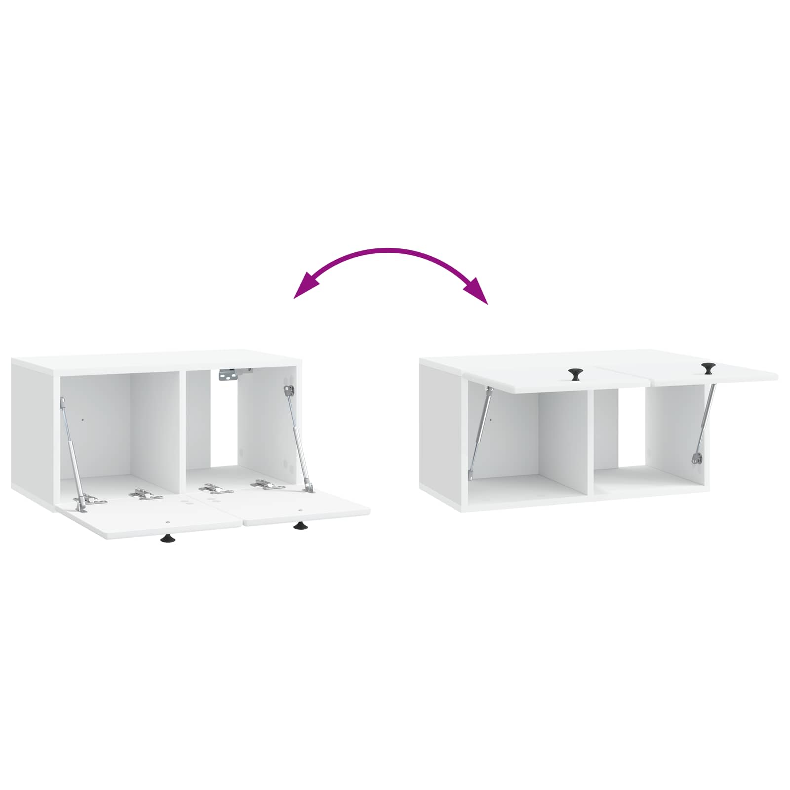 TV ormar za zid 59,5 x 31 x 30 cm Bijela Konstruirano drvo