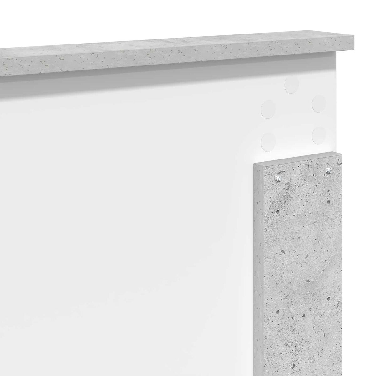 Krevetna konstrukcija s ladicama Betonska siva 135 x 190 cm Hladna bijela