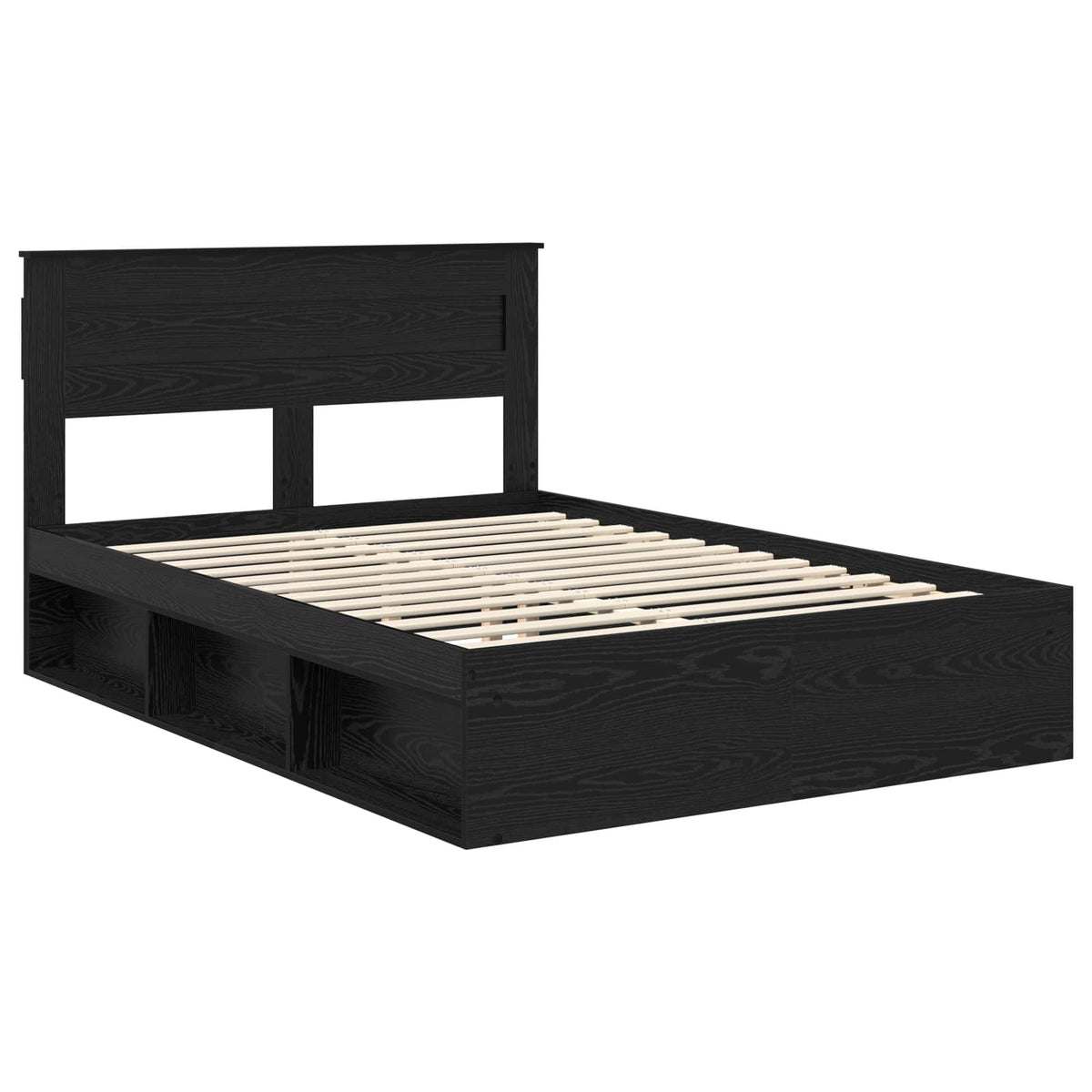 Krevetna konstrukcija Crni hrast 150 x 200 cm Konstruirano drvo