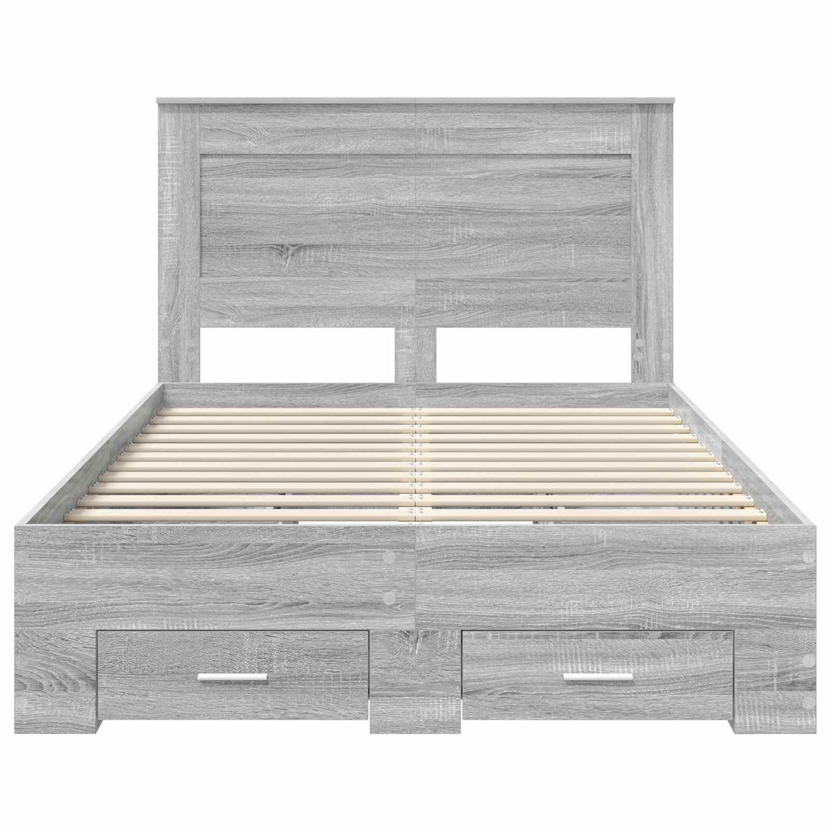 Krevetna konstrukcija s ladicama Siva Sonoma 120 x 190 cm