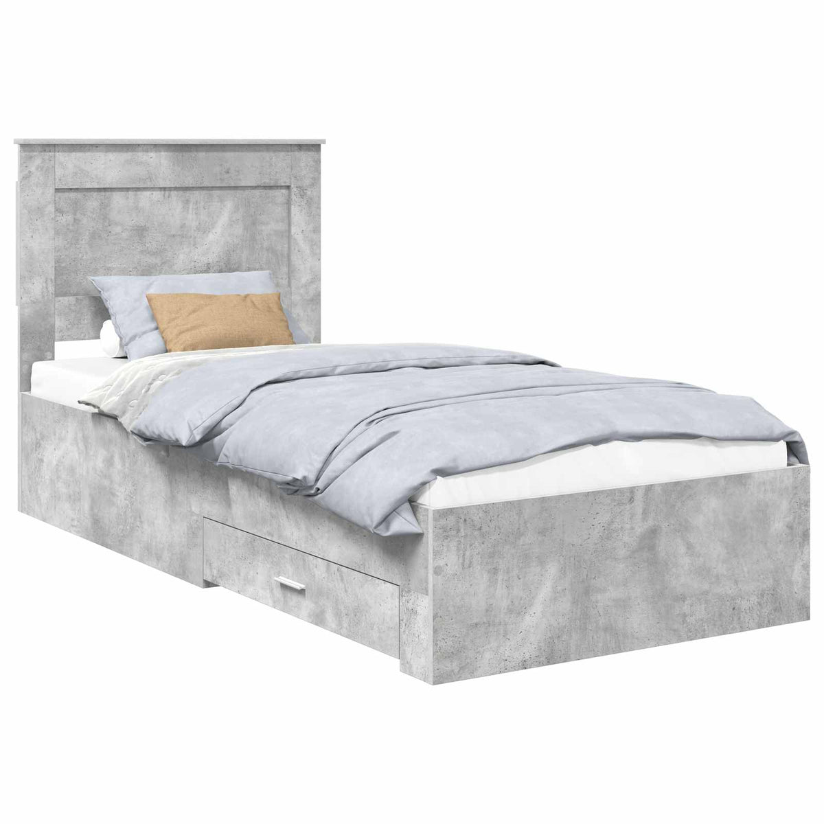 Krevetna konstrukcija s ladicama Betonski sivi 100 x 200 cm