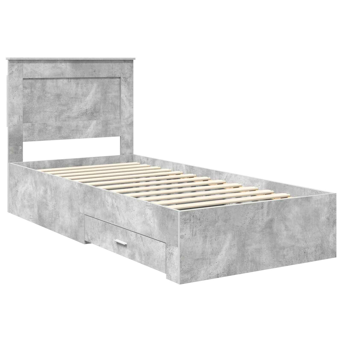 Krevetna konstrukcija s ladicama Betonski sivi 90 x 200 cm