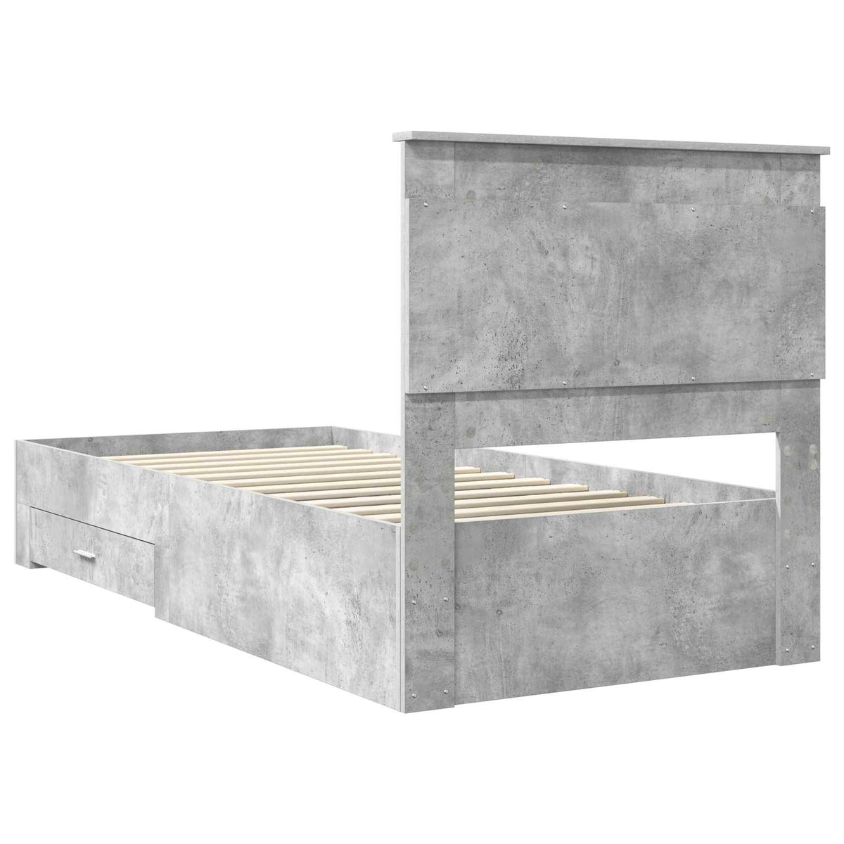 Krevetna konstrukcija s ladicama Betonski sivi 90 x 200 cm