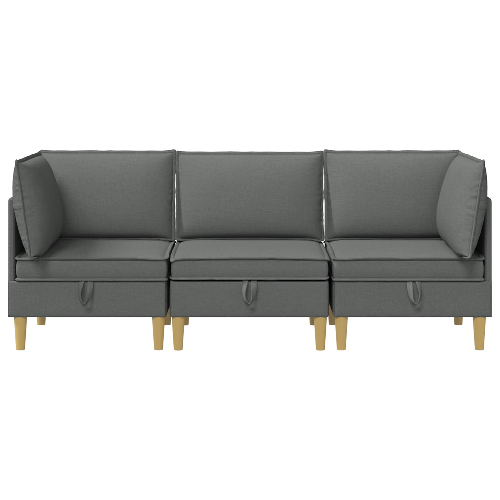 Modularni set sofe sa skladištem 3 pcs Tamnosiva Tkanina