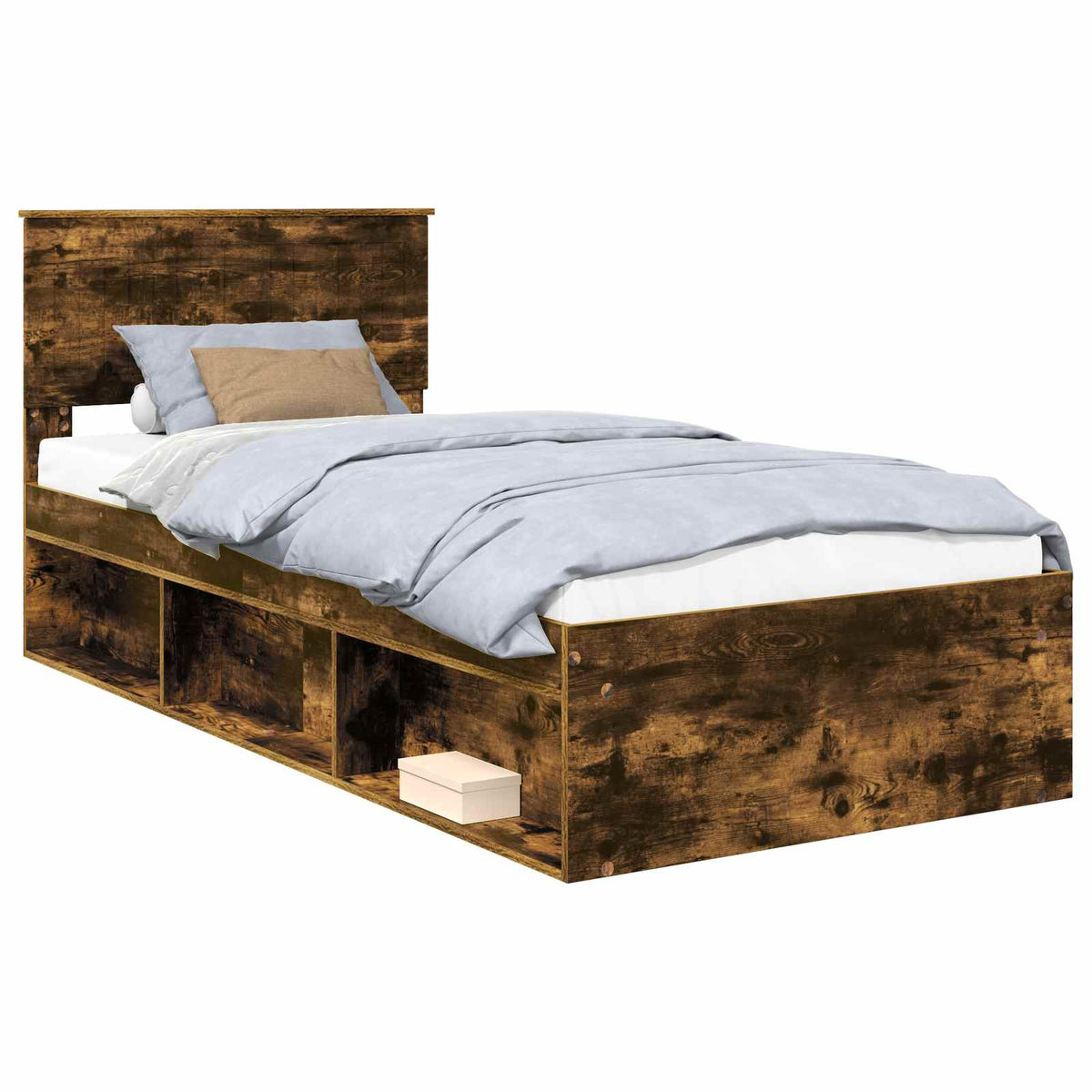 Krevetna konstrukcija Dimljeni hrast 90 x 200 cm Smeđa 93 x 210 x 90 cm