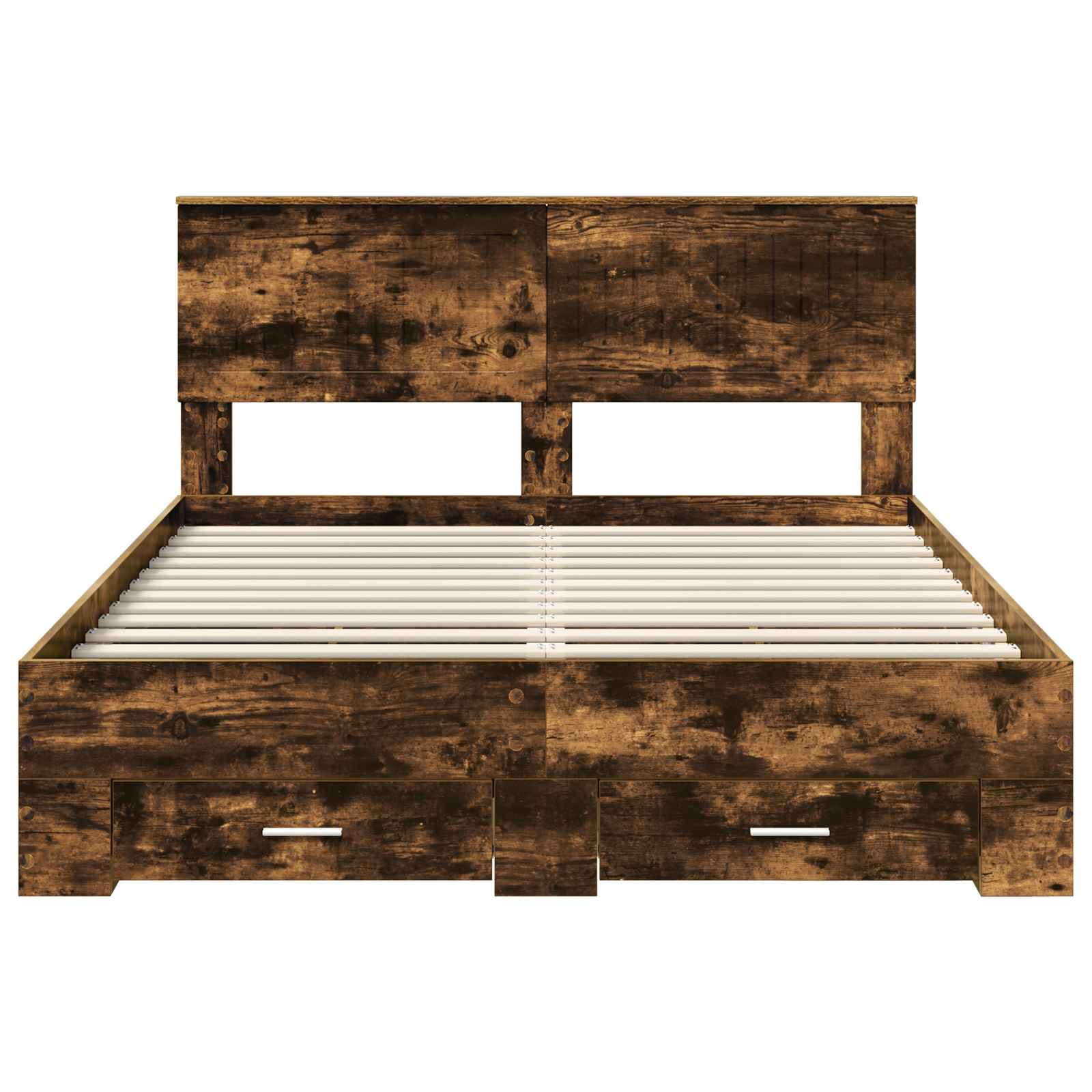 Krevetna konstrukcija s uzglavljem Dimljeni hrast 140 x 200 cm