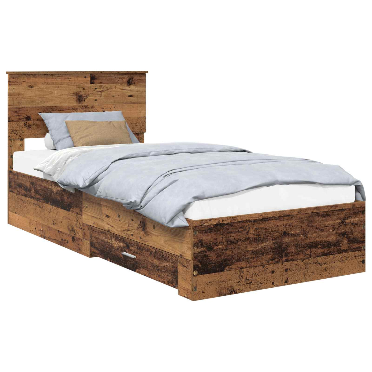 Krevetna konstrukcija Staro drvo 90 x 200 cm Konstruirano drvo Smeđa 210 x 93 x 90 cm