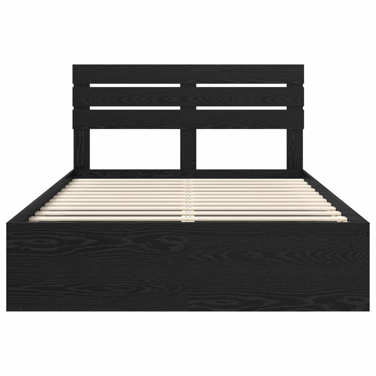 Krevetna konstrukcija Crna 150 x 200 cm Čvrsto borovo drvo
