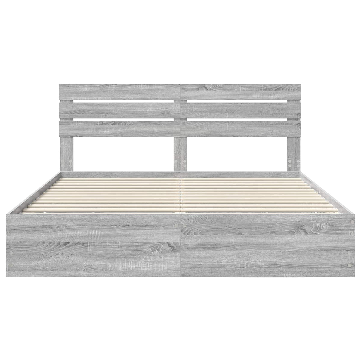 Krevetna konstrukcija Siva Sonoma 200 x 200 cm Inženjersko Drvo 206 x 203 x 100 cm