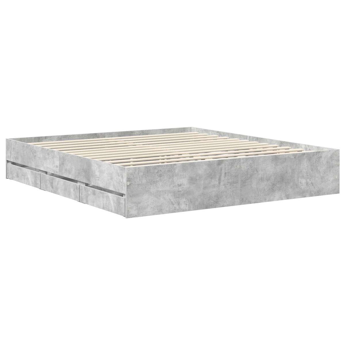 Krevetna konstrukcija s ladicama Betonski sivi 180 x 200 cm Siva 206 x 183 x 100 cm