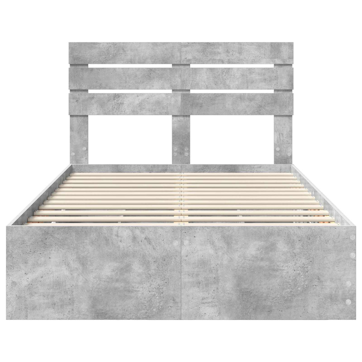 Krevetna konstrukcija s ladicama Betonski sivi 135 x 190 cm Siva 196 x 138 x 100 cm