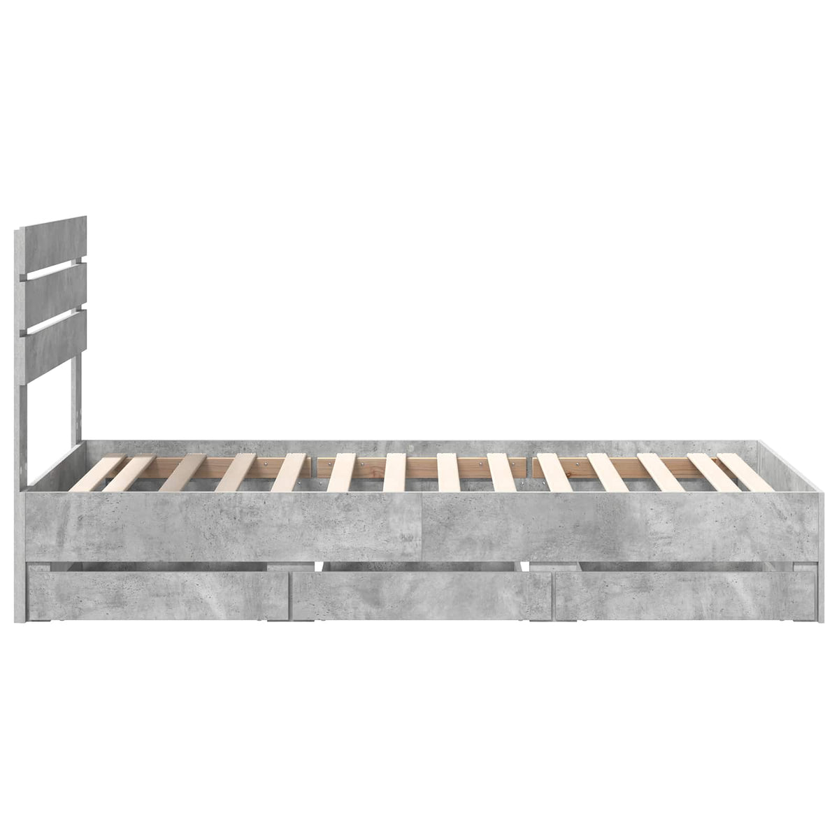 Krevetna konstrukcija s ladicama Betonski sivi 90 x 190 cm Siva 196 x 93 x 100 cm