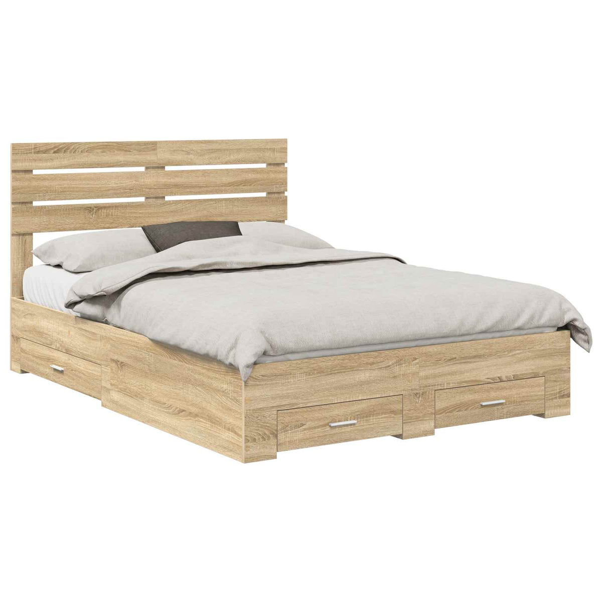 Krevetna konstrukcija s ladicama Sonoma hrast 150 x 200 cm