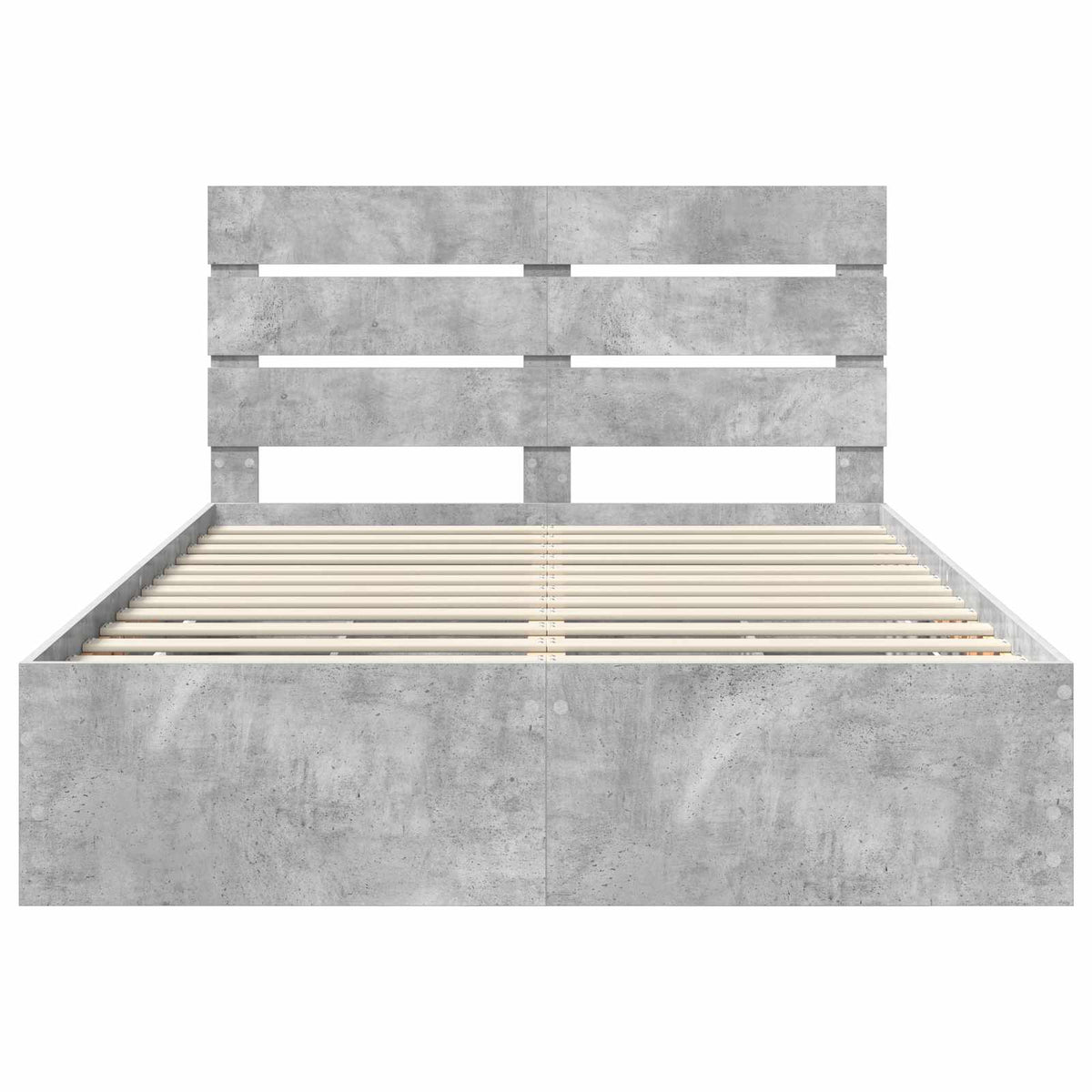 Krevetna konstrukcija s ladicama Betonski sivi 140 x 200 cm Siva 206 x 143 x 100 cm