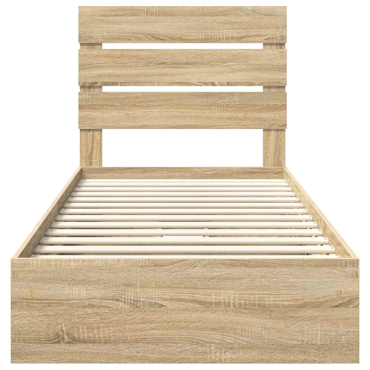 Krevet s od storage Sonoma hrast 100 x 200 cm Konstruirano drvo Smeđa 206 x 102 x 100 cm