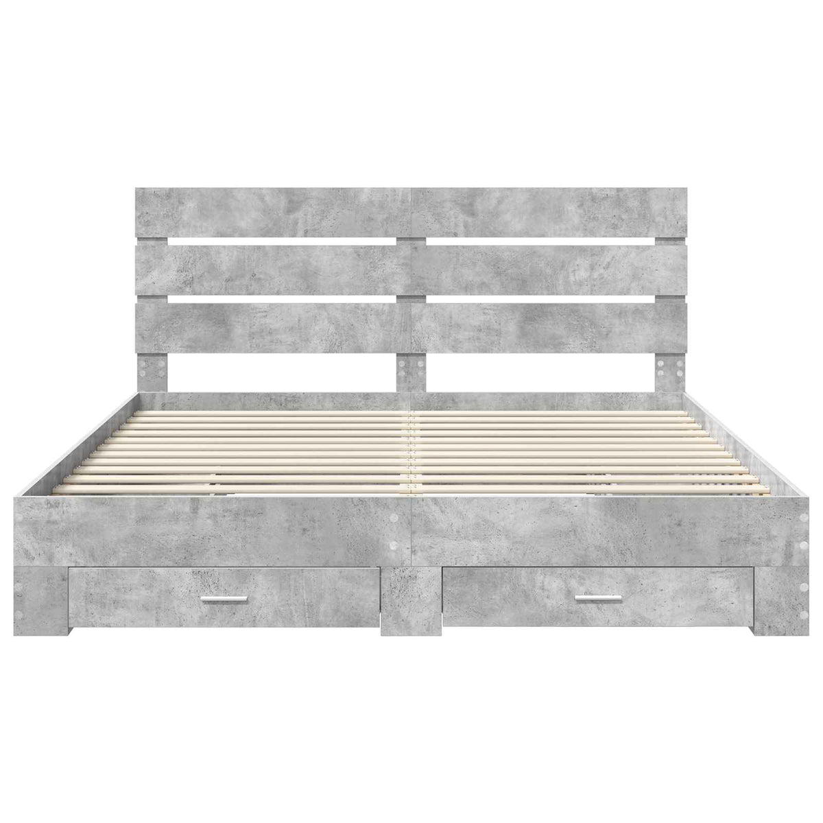 Krevetna konstrukcija s ladicama Betonski sivi 180 x 200 cm Siva 203 x 183 x 100 cm