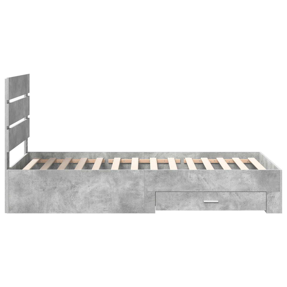 Krevetna konstrukcija s ladicama Betonski sivi 90 x 200 cm Siva 203 x 93 x 100 cm