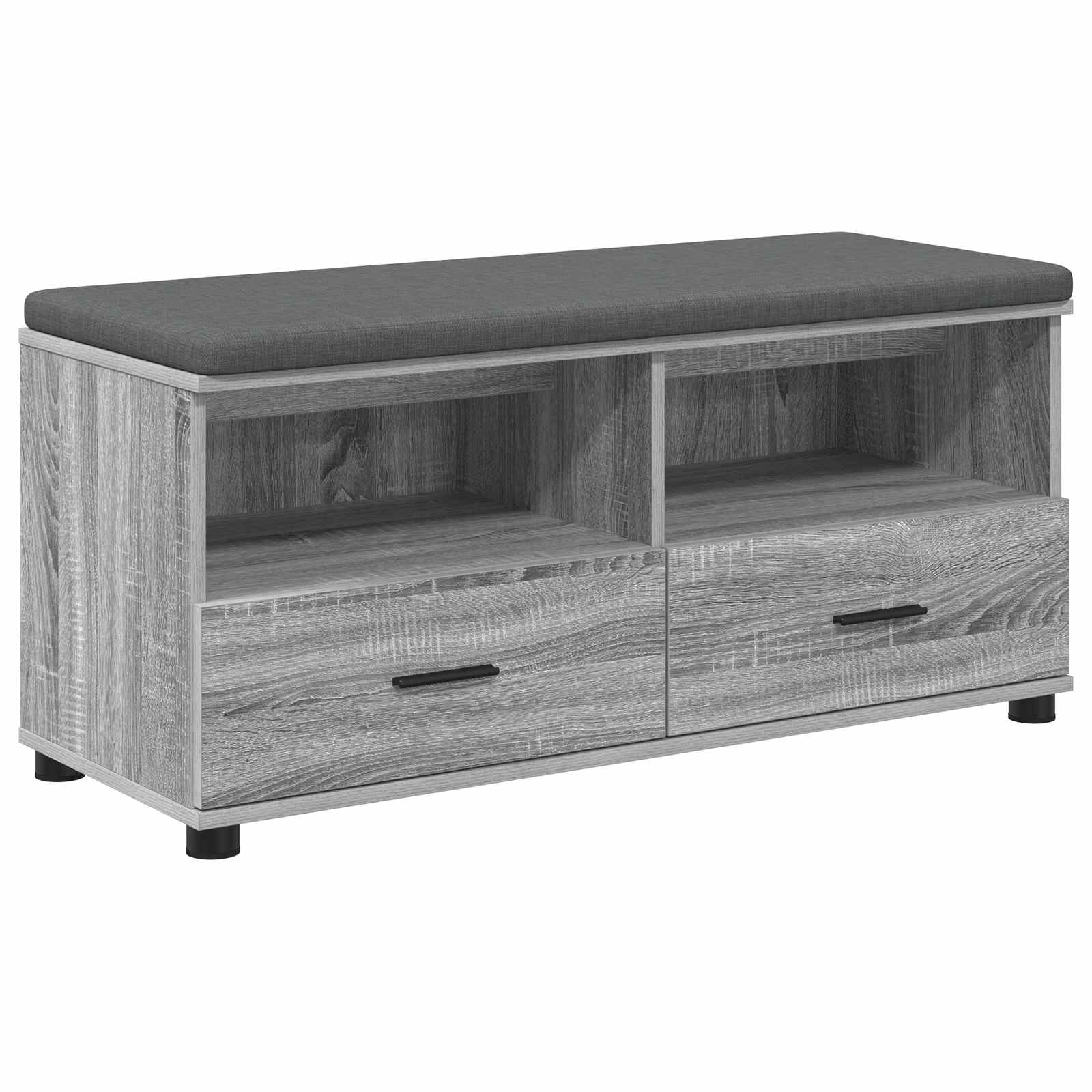 Klupa za hodnik s jastukom Sivi Sonoma 100 x 38 x 46 cm