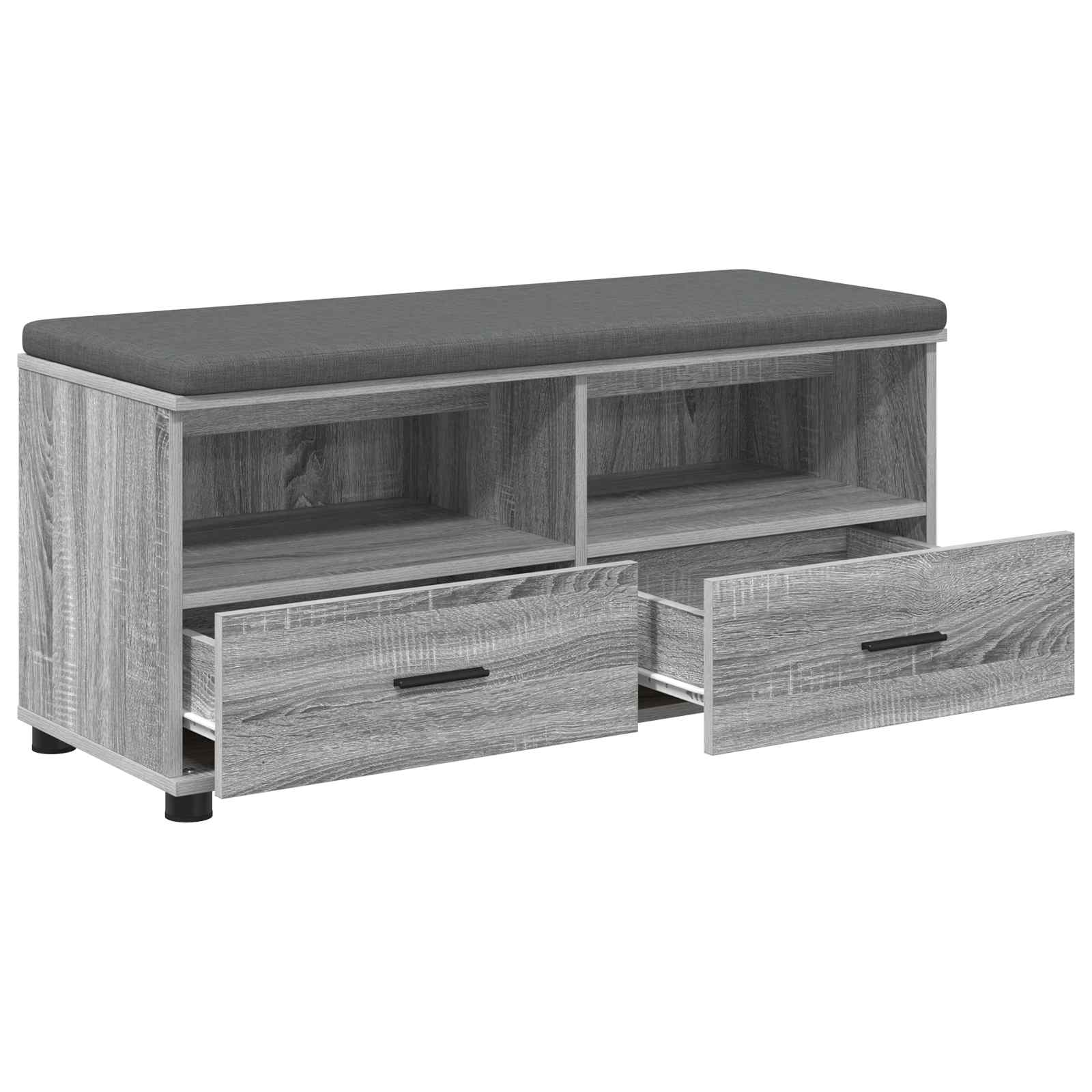 Klupa za hodnik s jastukom Sivi Sonoma 100 x 38 x 46 cm