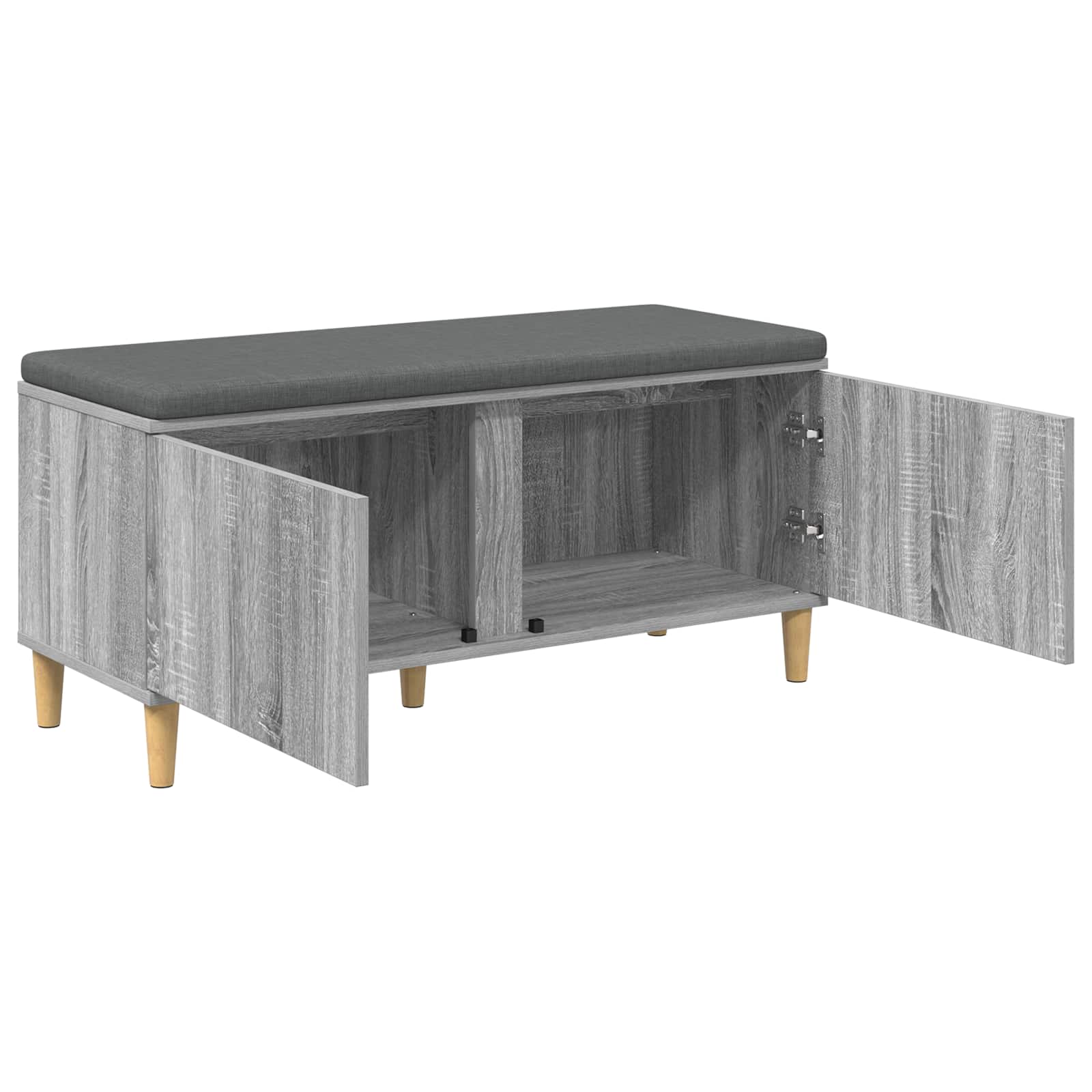 Klupa za hodnik s jastukom Sivi Sonoma 100 x 38 x 46 cm