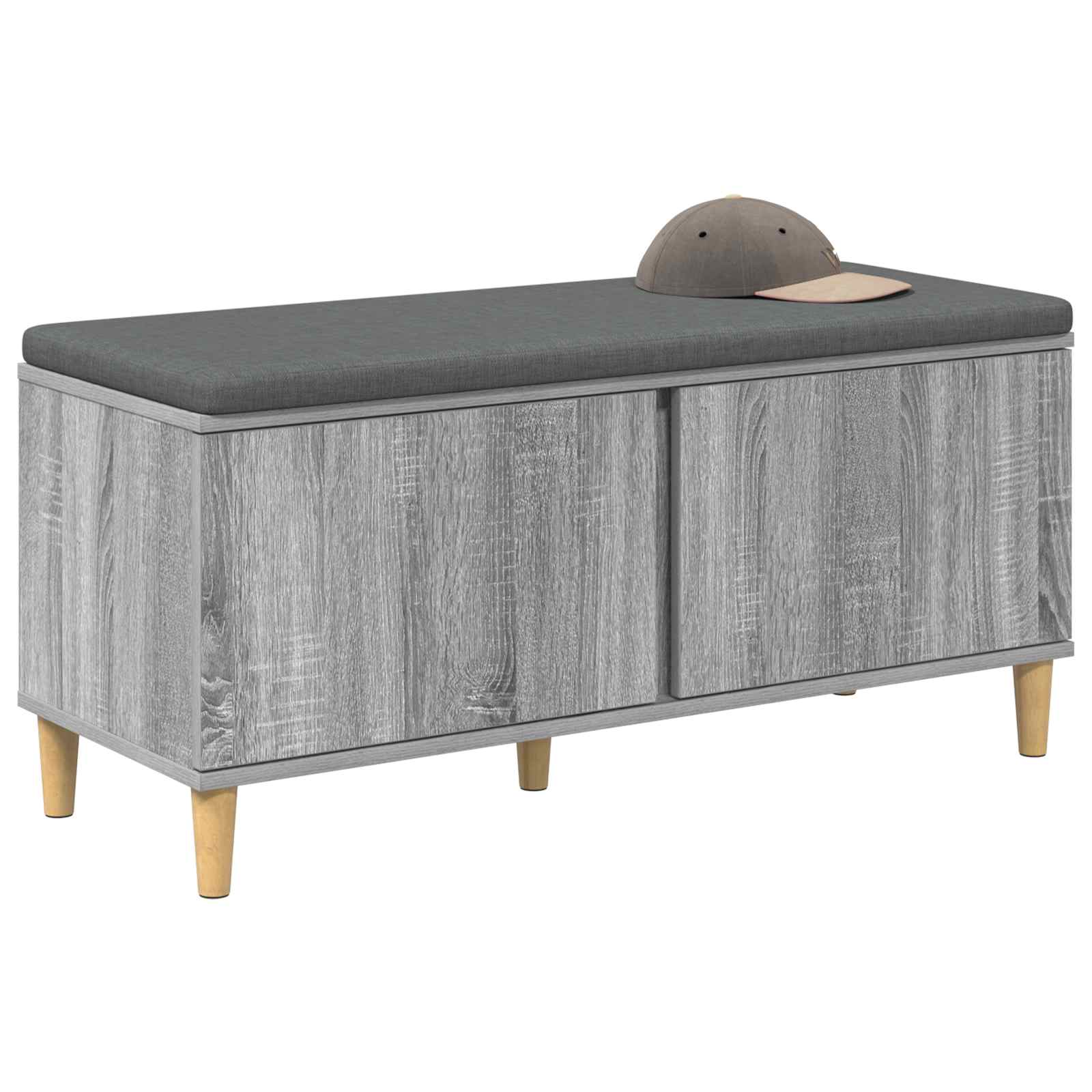 Klupa za hodnik s jastukom Sivi Sonoma 100 x 38 x 46 cm