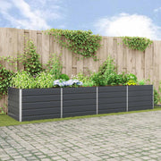 Sadilica Antracit 385 x 100 x 75 cm Cinkani čelik