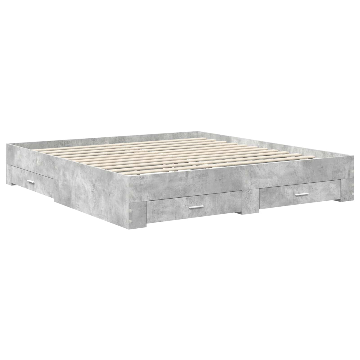 Krevetna konstrukcija s ladicama Betonski sivi 180 x 200 cm Siva 203 x 183 x 90 cm