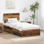 Krevetna konstrukcija Staro drvo 100 x 200 cm Konstruirano drvo Smeđa 203 x 103 x 90 cm