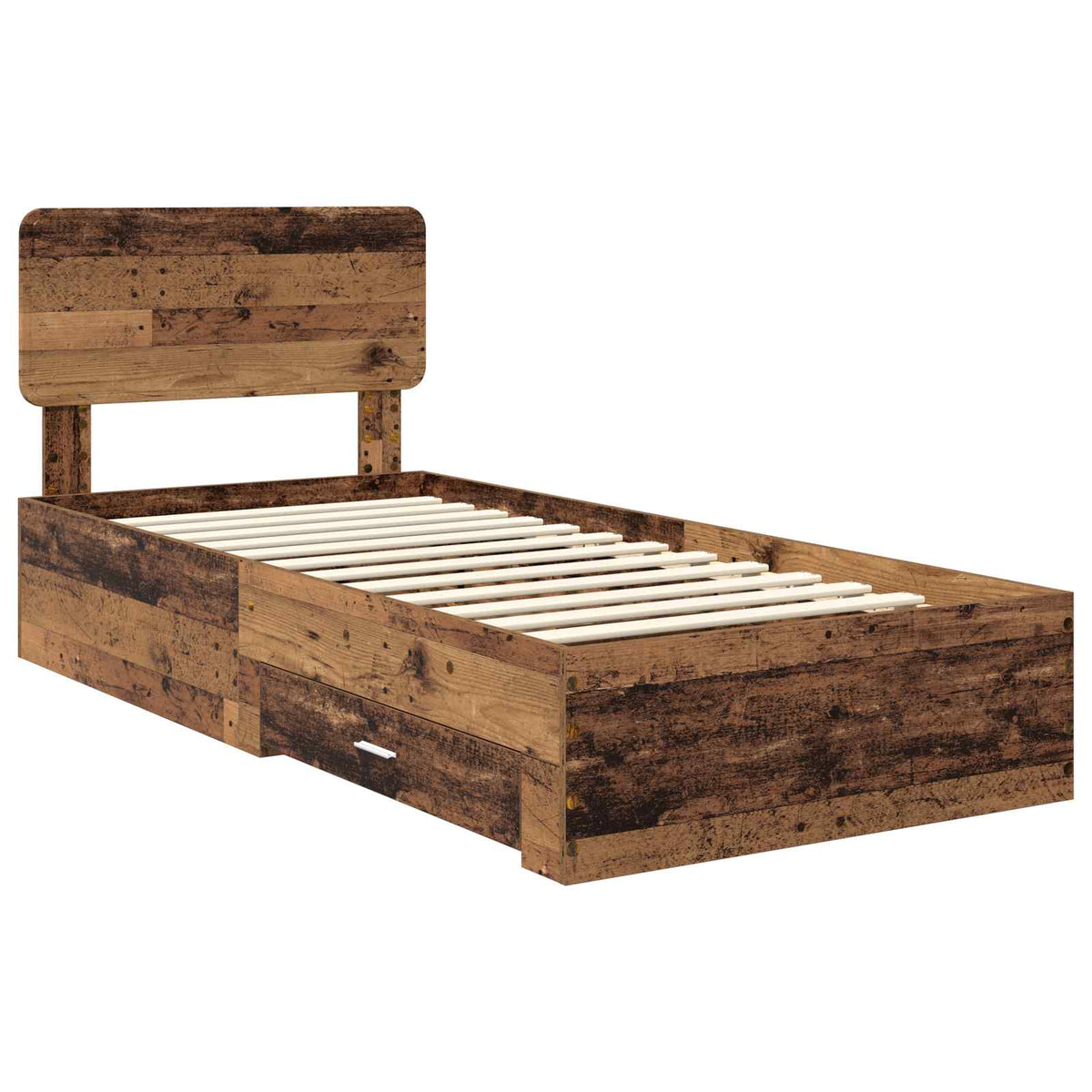 Krevetna konstrukcija Staro drvo 100 x 200 cm Konstruirano drvo Smeđa 203 x 103 x 90 cm
