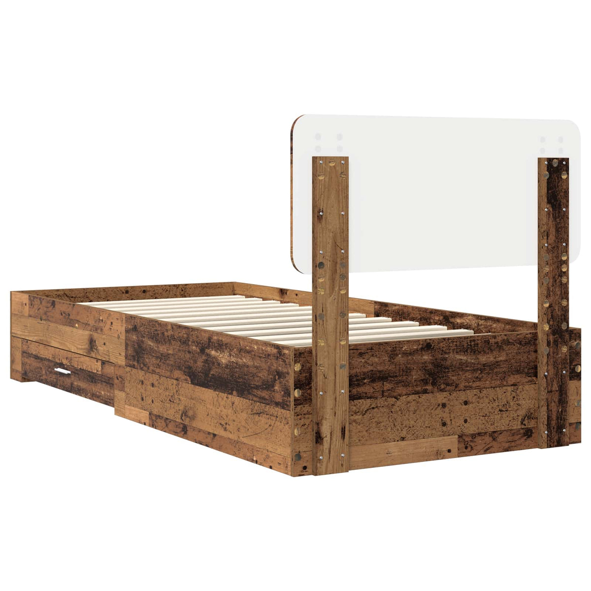 Krevetna konstrukcija Staro drvo 100 x 200 cm Konstruirano drvo Smeđa 203 x 103 x 90 cm