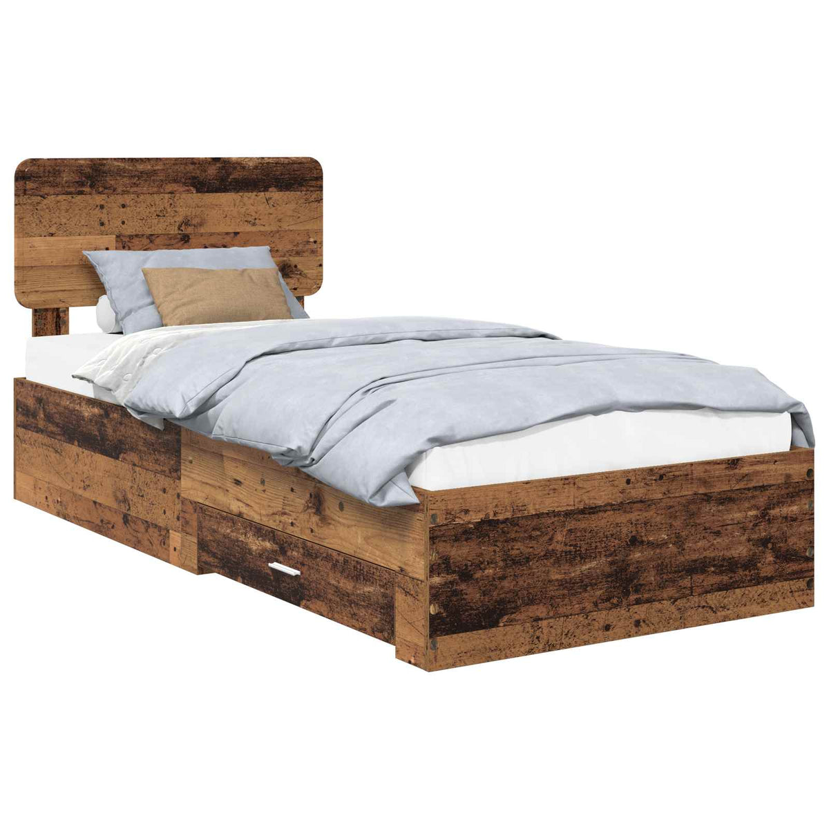 Krevetna konstrukcija Staro drvo 90 x 200 cm Konstruirano drvo Smeđa 203 x 93 x 90 cm
