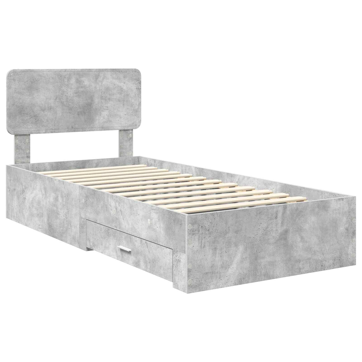 Krevetna konstrukcija s ladicama Betonski sivi 90 x 190 cm Siva 190 x 93 x 90 cm
