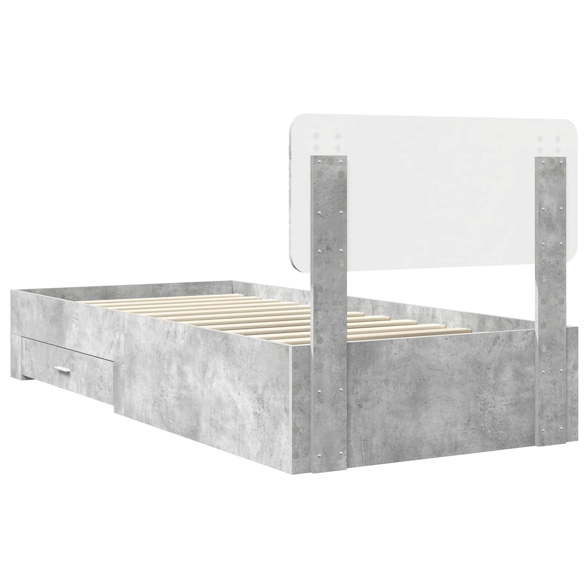 Krevetna konstrukcija s ladicama Betonski sivi 90 x 190 cm Siva 190 x 93 x 90 cm