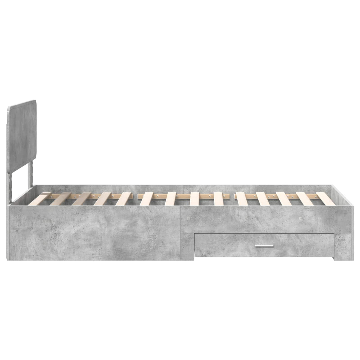 Krevetna konstrukcija s ladicama Betonski sivi 90 x 190 cm Siva 190 x 93 x 90 cm