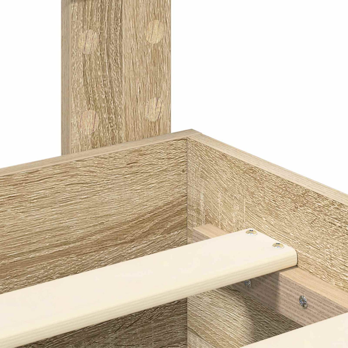 Krevetna konstrukcija s ladicama Sonoma hrast 120 x 200 cm Smeđa 203 x 123 x 100 cm