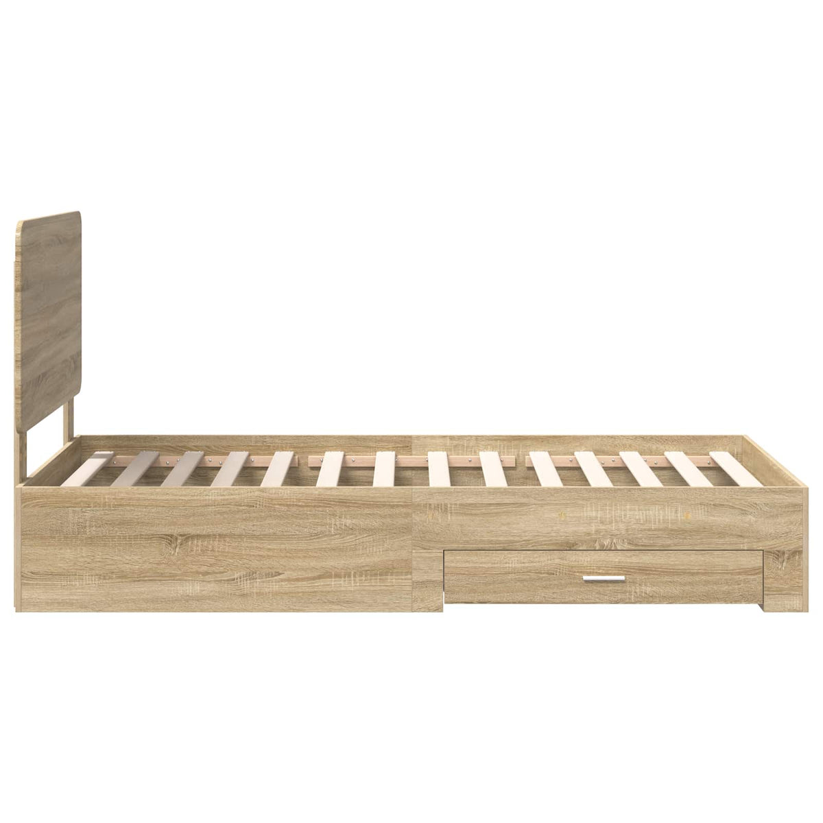 Krevetna konstrukcija s ladicama Sonoma hrast 100 x 200 cm Smeđa 203 x 103 x 100 cm